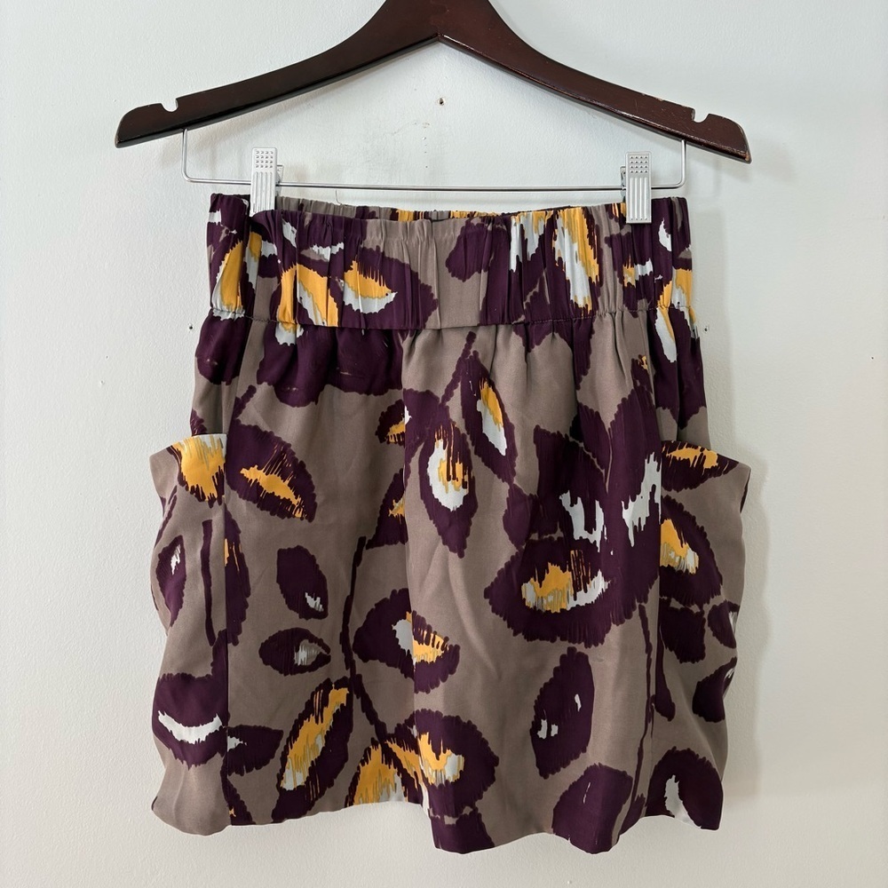 Anthropologie Dolce Vita 100% Silk Mini Skirt | Boho Abstract | XS | Resort Wear - Picture 4 of 8